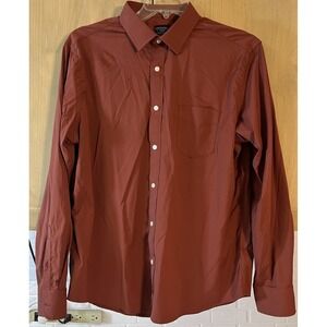 Untuckit XL Performance LS Button Up Shirt Rust